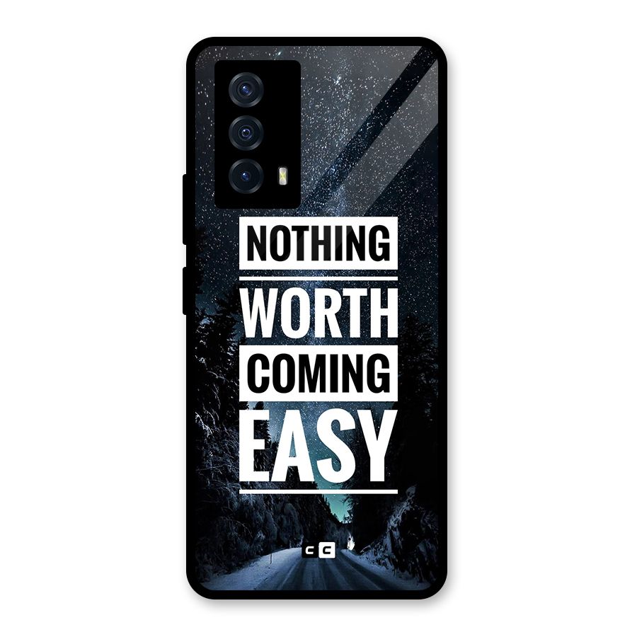 Nothing Worth Easy Glass Back Case for Vivo iQOO Z5