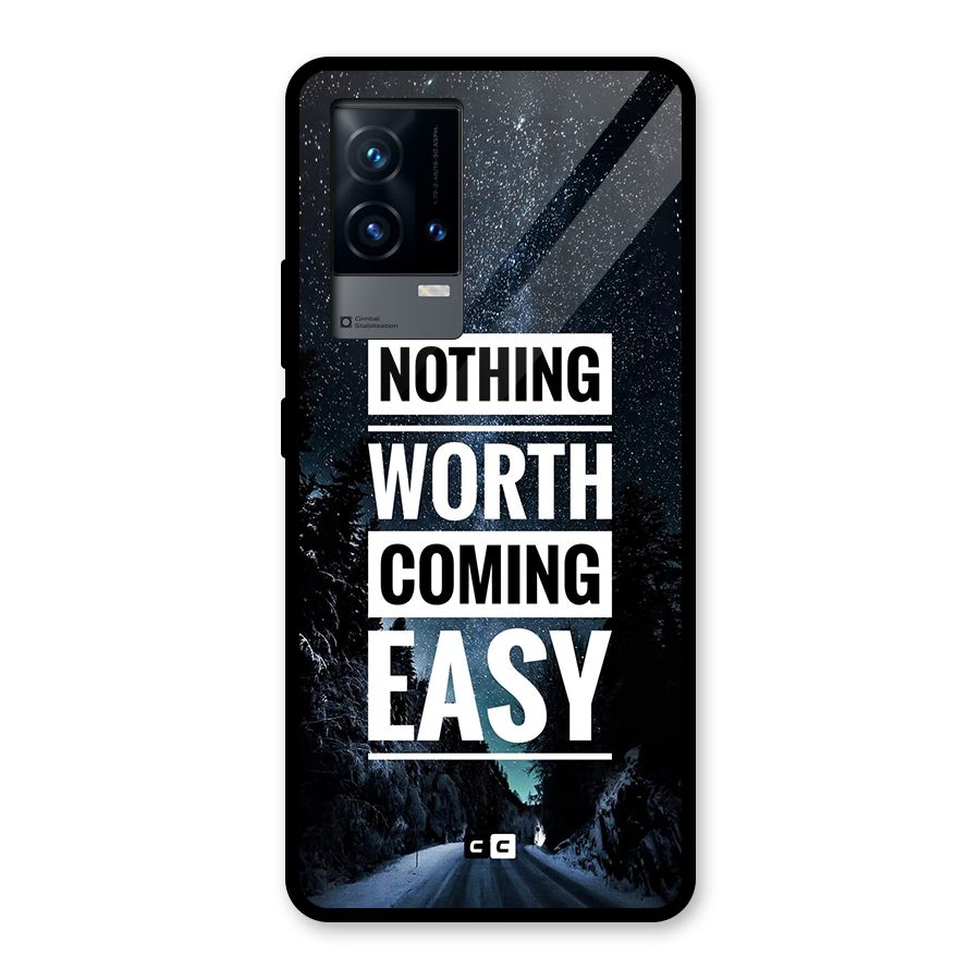 Nothing Worth Easy Glass Back Case for iQOO 9 5G