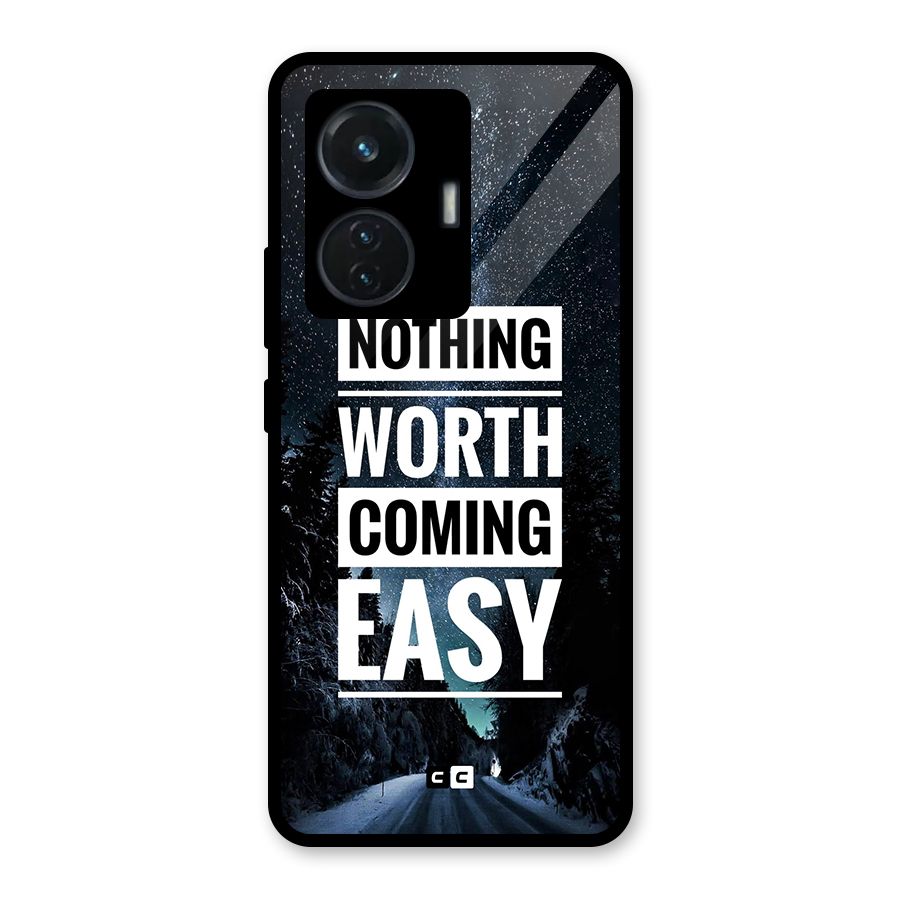 Nothing Worth Easy Glass Back Case for iQOO Z6 44W