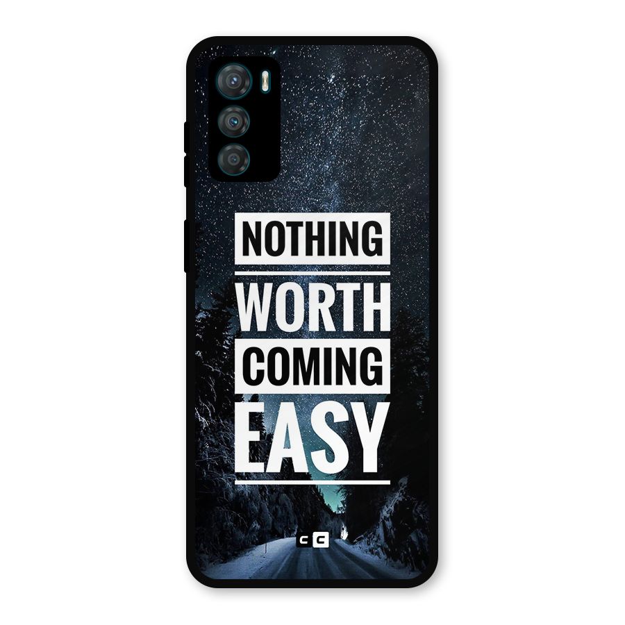 Nothing Worth Easy Metal Back Case for Moto G42