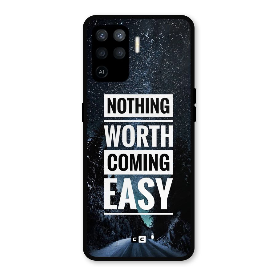 Nothing Worth Easy Metal Back Case for Oppo F19 Pro