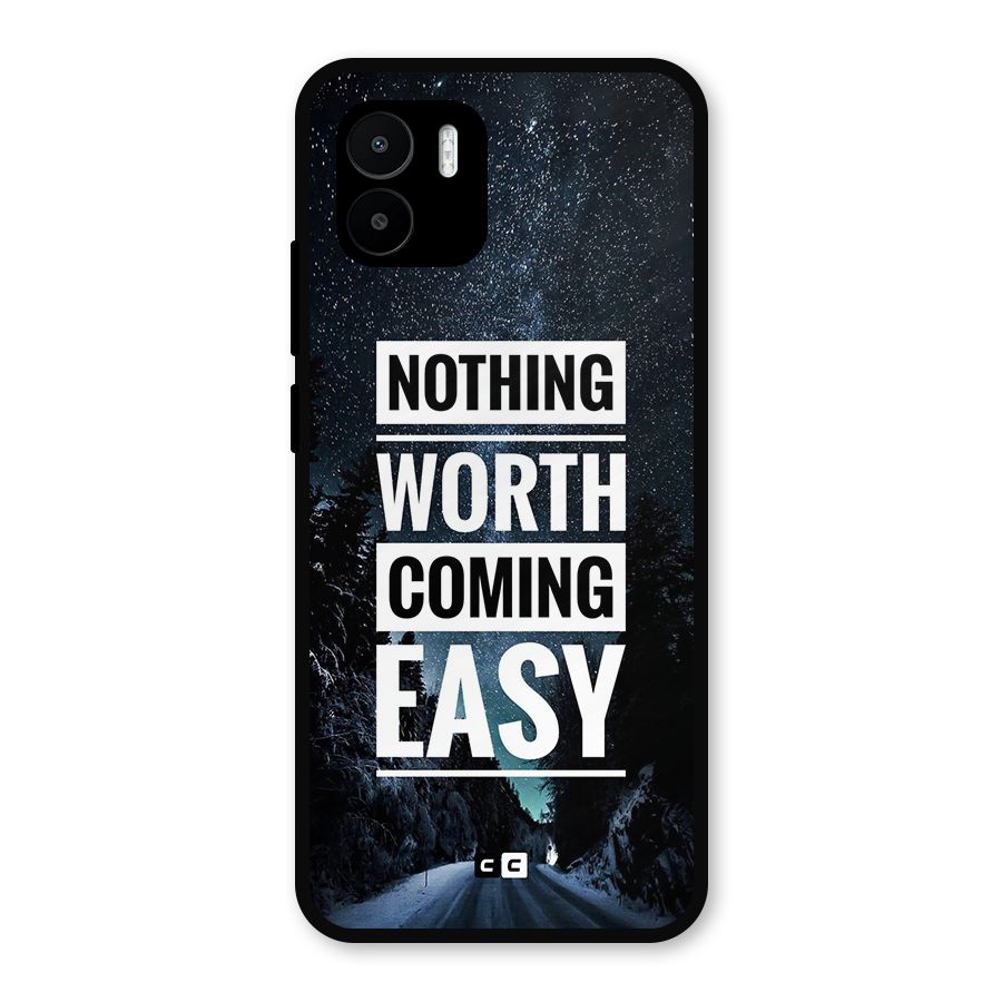 Nothing Worth Easy Metal Back Case for Redmi A2