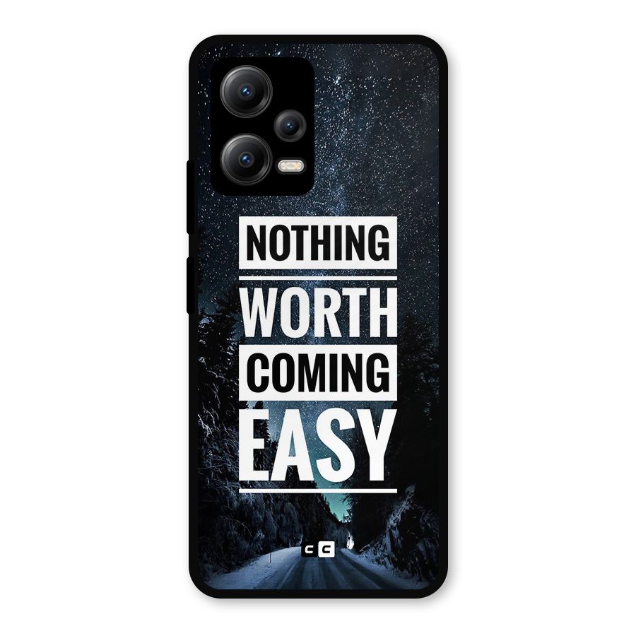 Nothing Worth Easy Metal Back Case for Redmi Note 12 5G