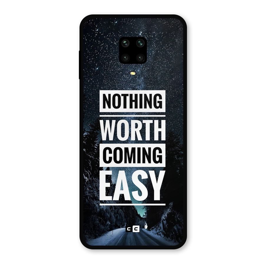 Nothing Worth Easy Metal Back Case for Redmi Note 9 Pro Max