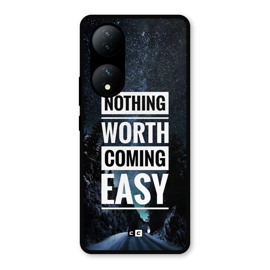 Nothing Worth Easy Metal Back Case for Vivo T2