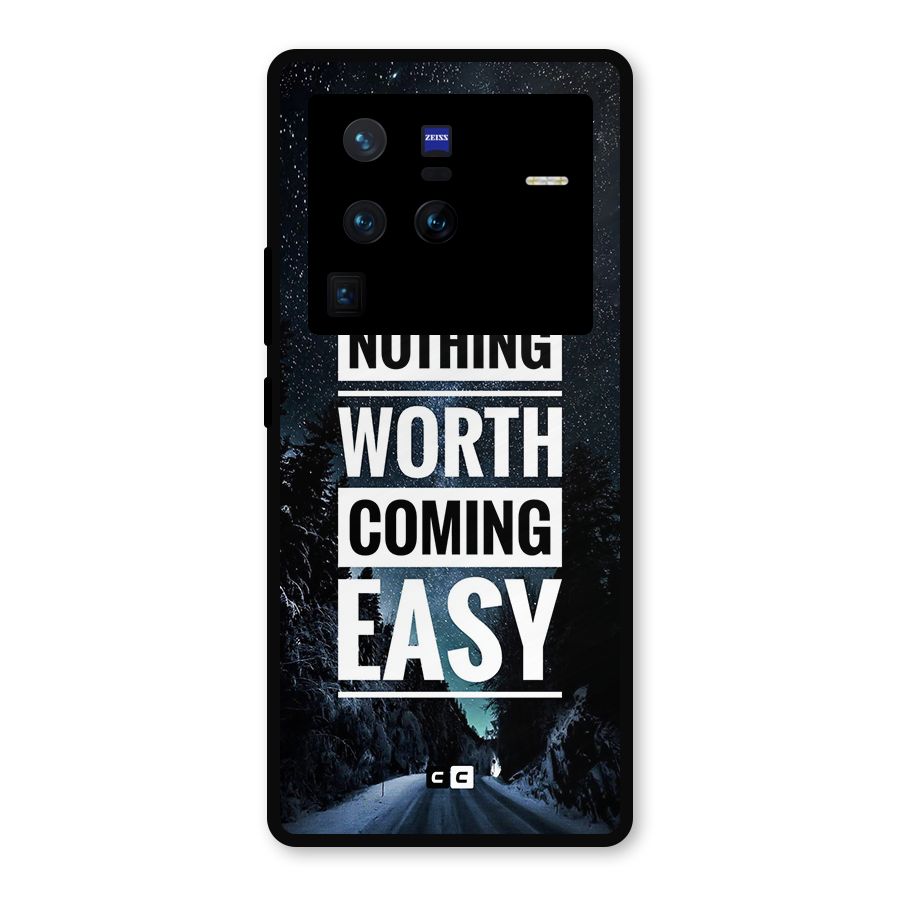 Nothing Worth Easy Metal Back Case for Vivo X80 Pro