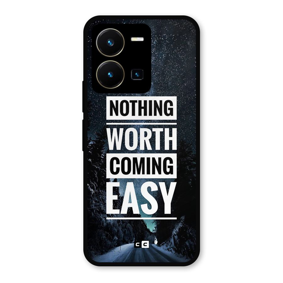 Nothing Worth Easy Metal Back Case for Vivo Y35