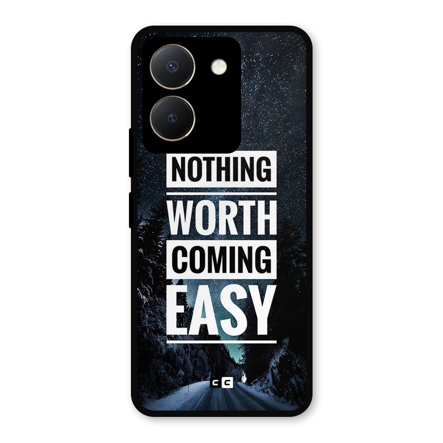 Nothing Worth Easy Metal Back Case for Vivo Y36