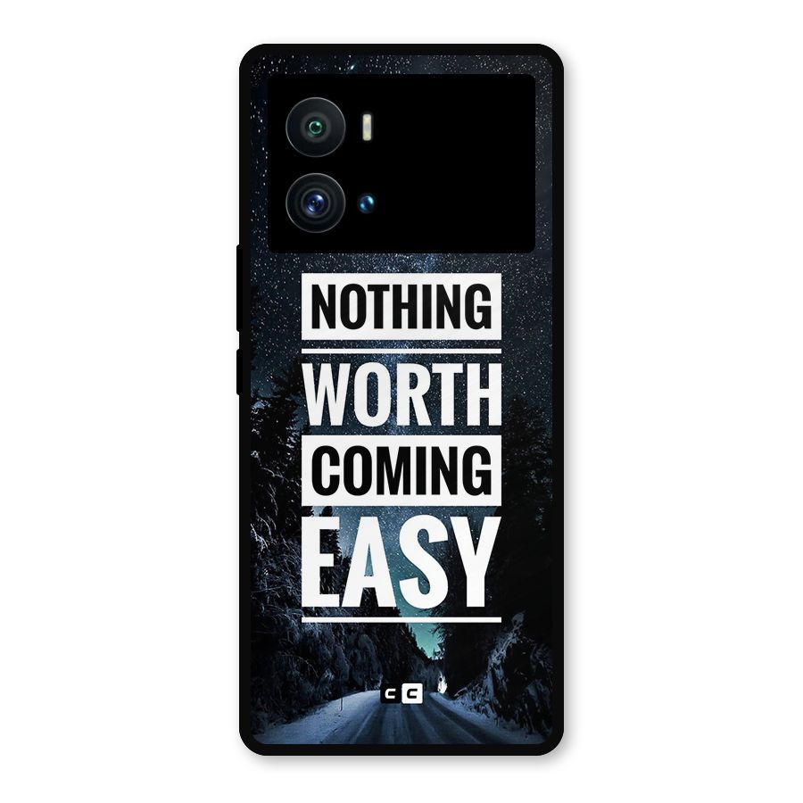Nothing Worth Easy Metal Back Case for iQOO 9 Pro