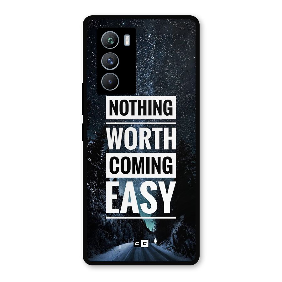 Nothing Worth Easy Metal Back Case for iQOO 9 SE