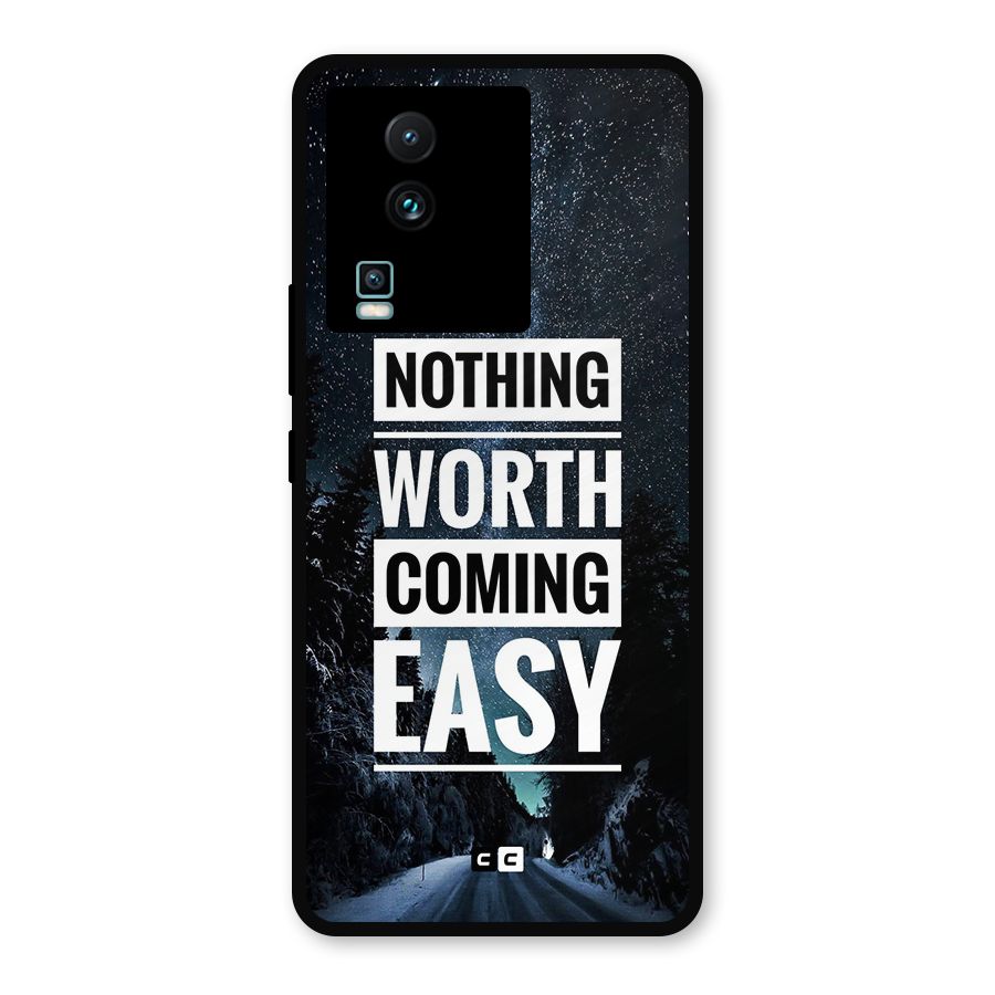 Nothing Worth Easy Metal Back Case for iQOO Neo 7
