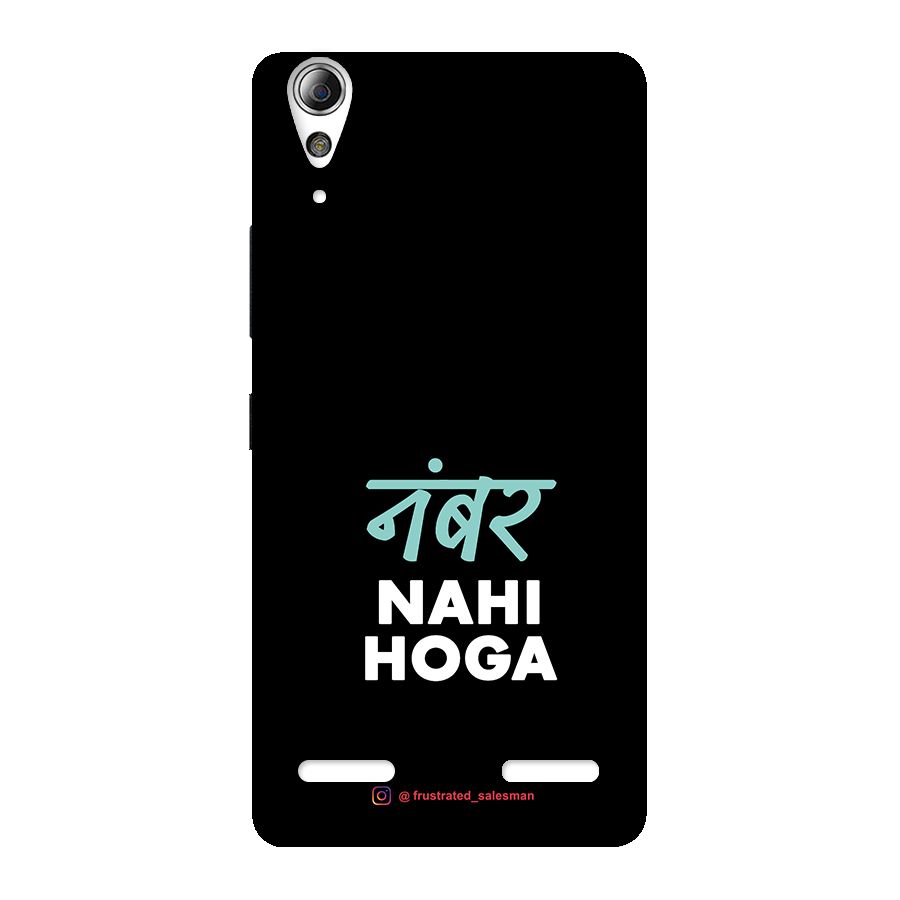 Number Nahi Hoga Black Back Case for Lenovo A6000 Plus