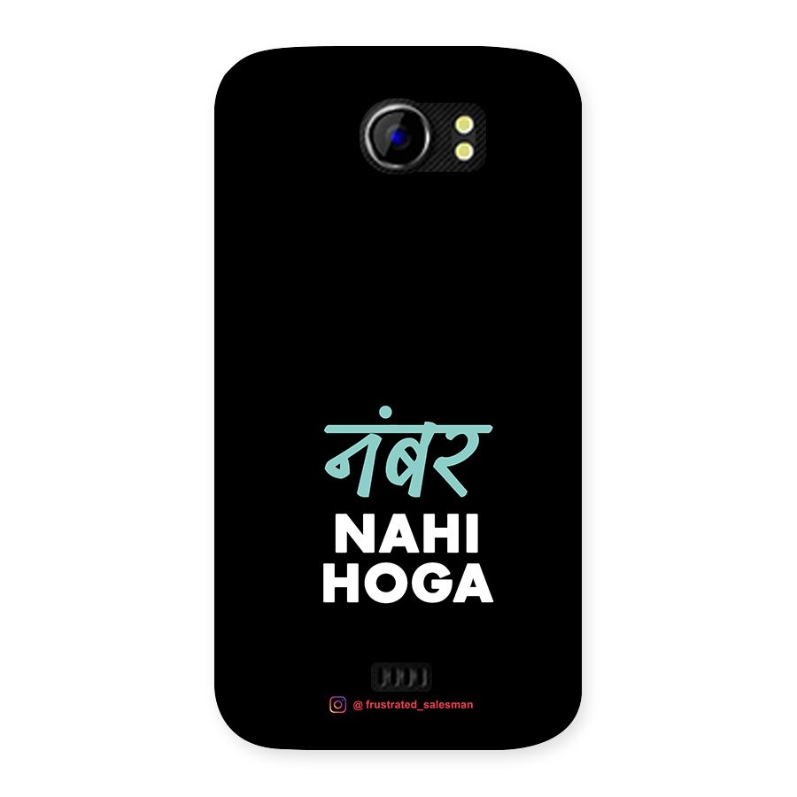 Number Nahi Hoga Black Back Case for Micromax Canvas 2 A110