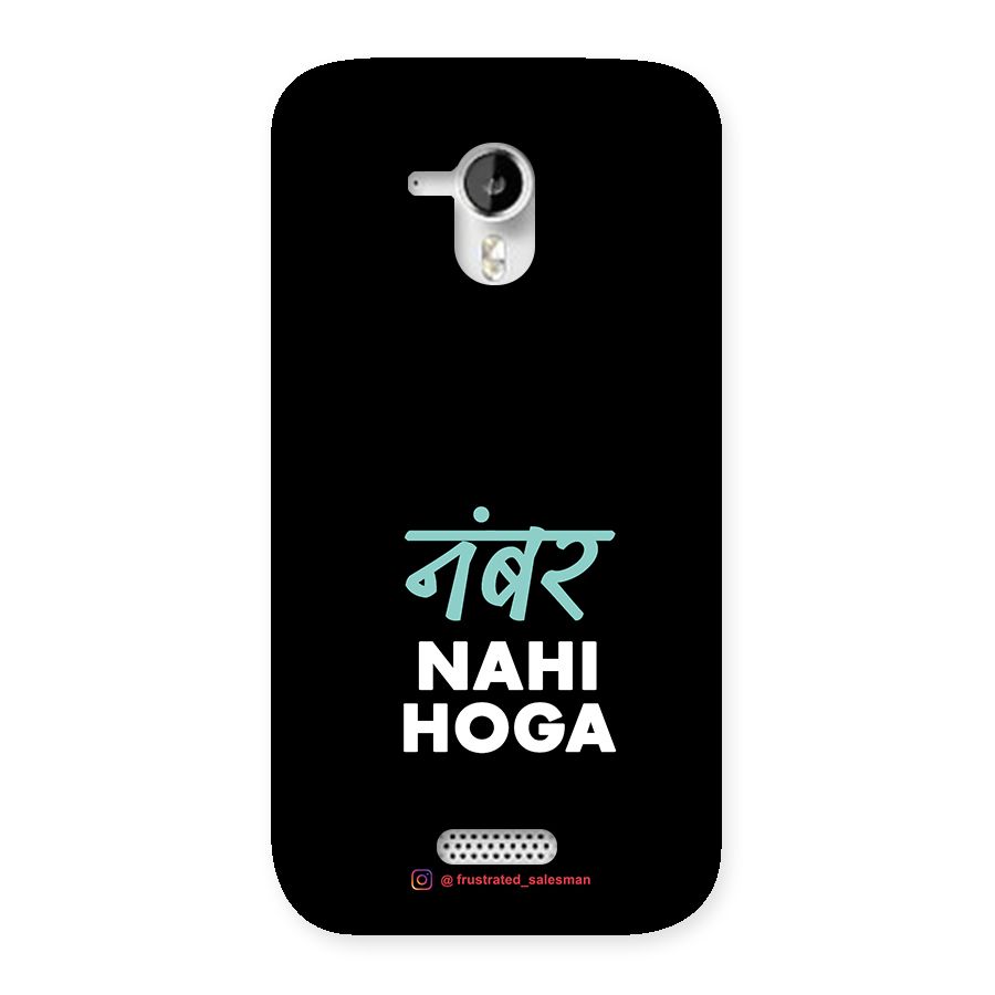 Number Nahi Hoga Black Back Case for Micromax Canvas HD A116