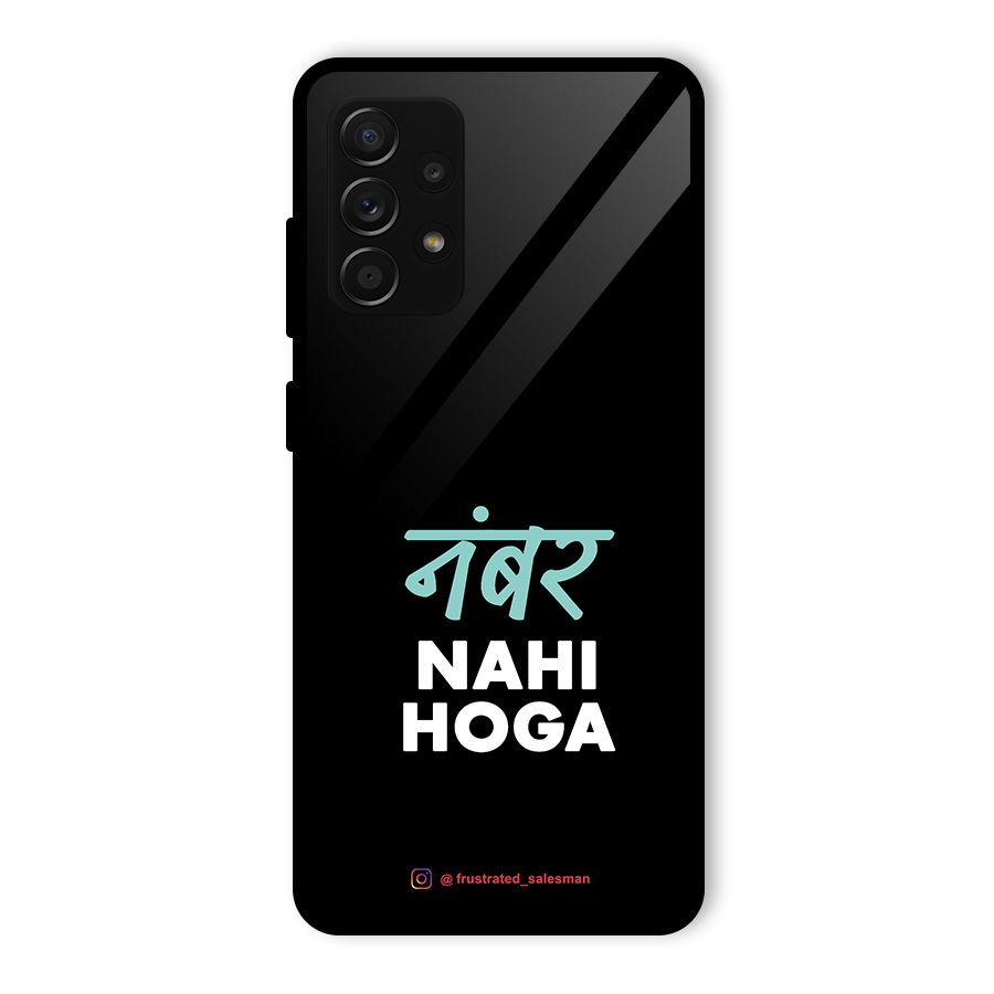 Number Nahi Hoga Black Glass Back Case for Galaxy A53 5G