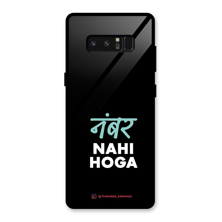 Number Nahi Hoga Black Glass Back Case for Galaxy Note 8
