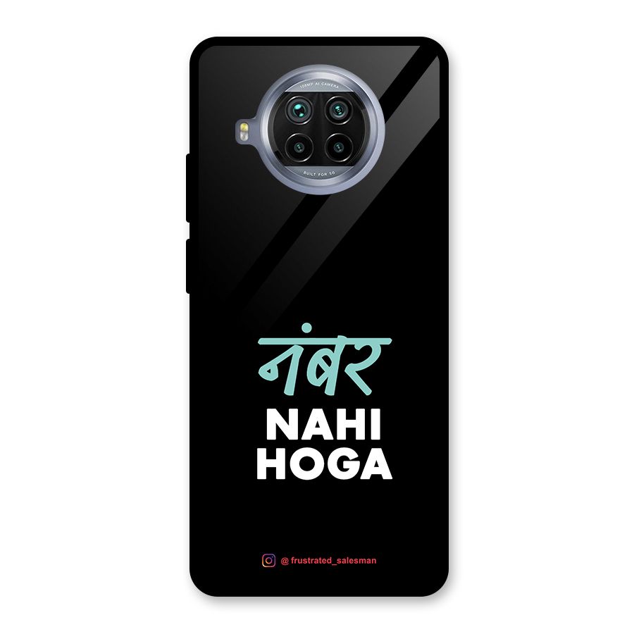 Number Nahi Hoga Black Glass Back Case for Mi 10i