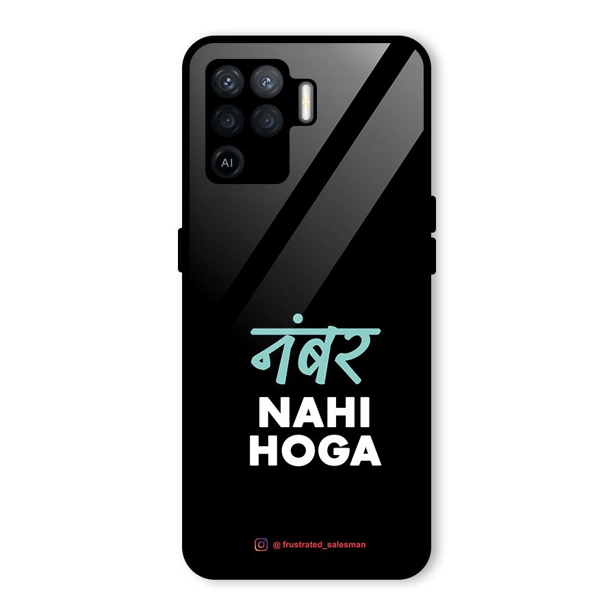 Number Nahi Hoga Black Glass Back Case for Oppo F19 Pro