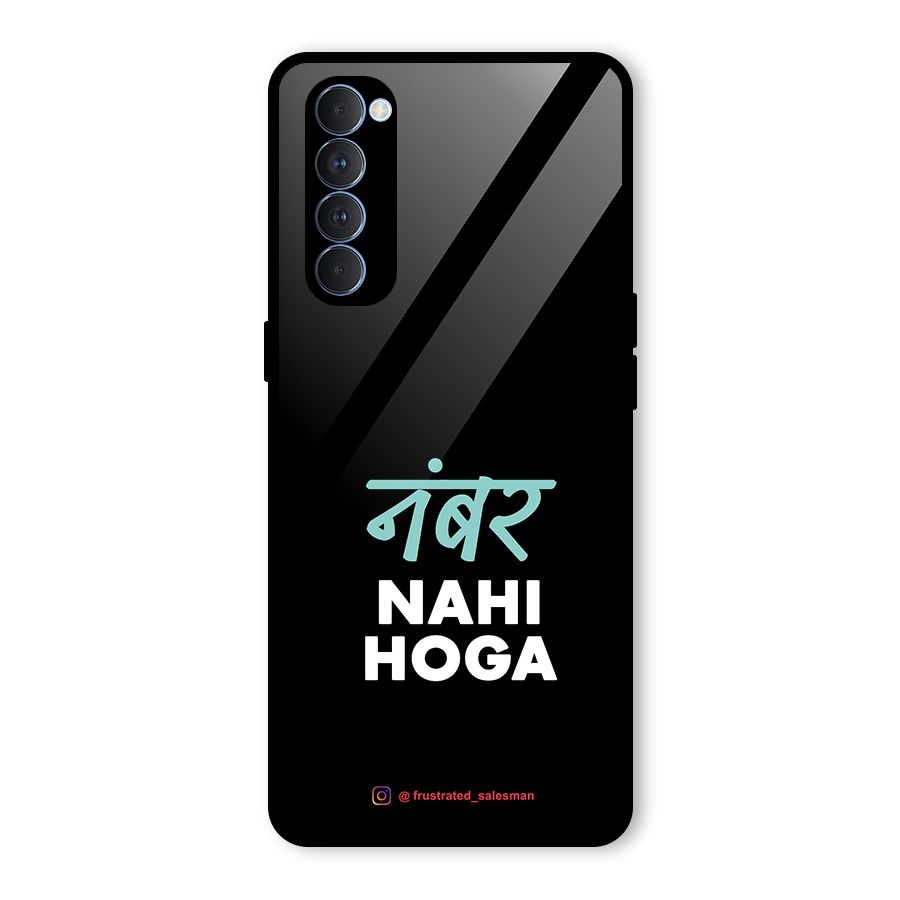 Number Nahi Hoga Black Glass Back Case for Oppo Reno4 Pro