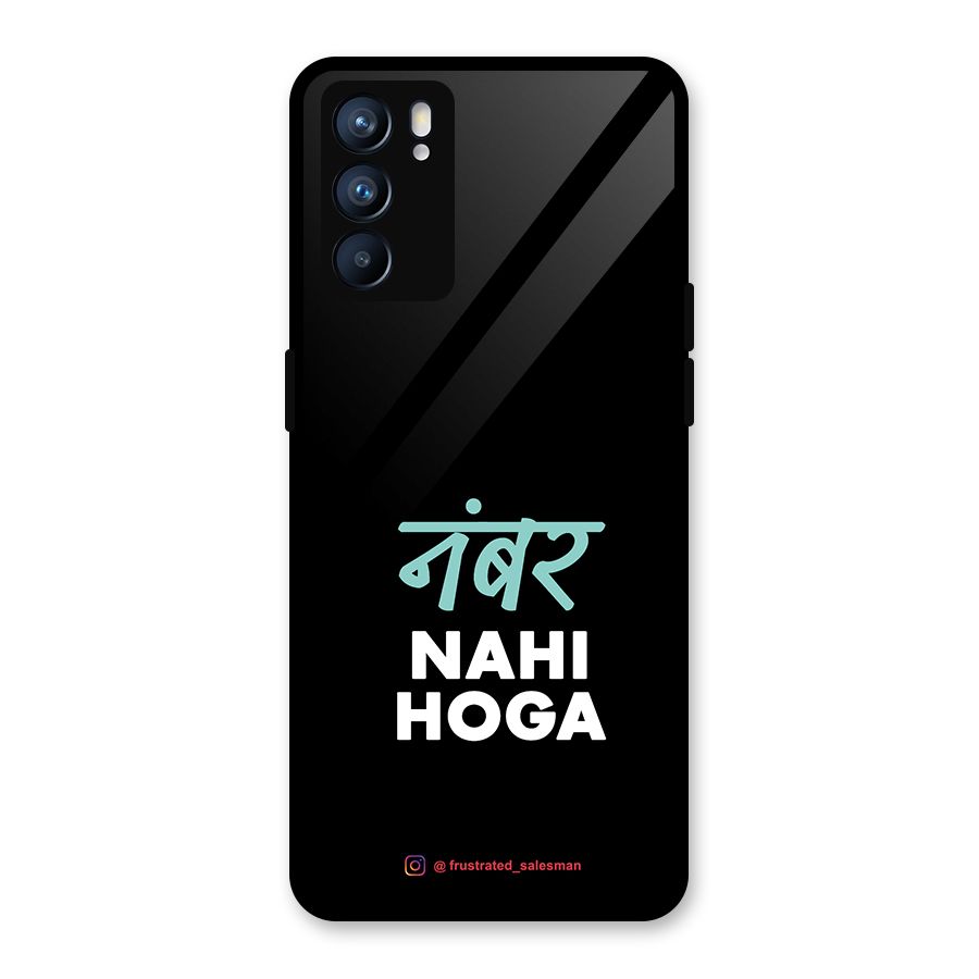 Number Nahi Hoga Black Glass Back Case for Oppo Reno6 5G