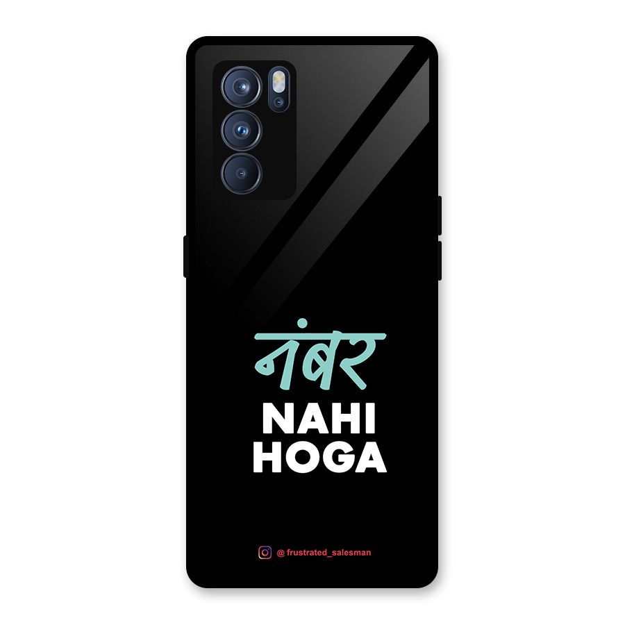 Number Nahi Hoga Black Glass Back Case for Oppo Reno6 Pro 5G