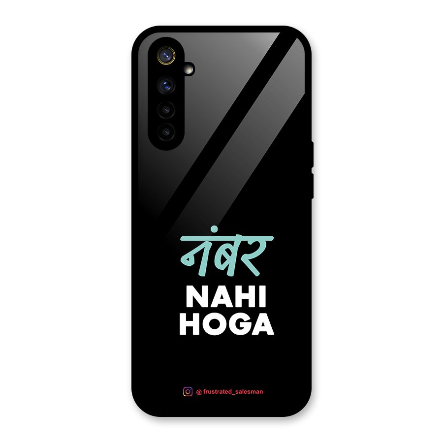Number Nahi Hoga Black Glass Back Case for Realme 6