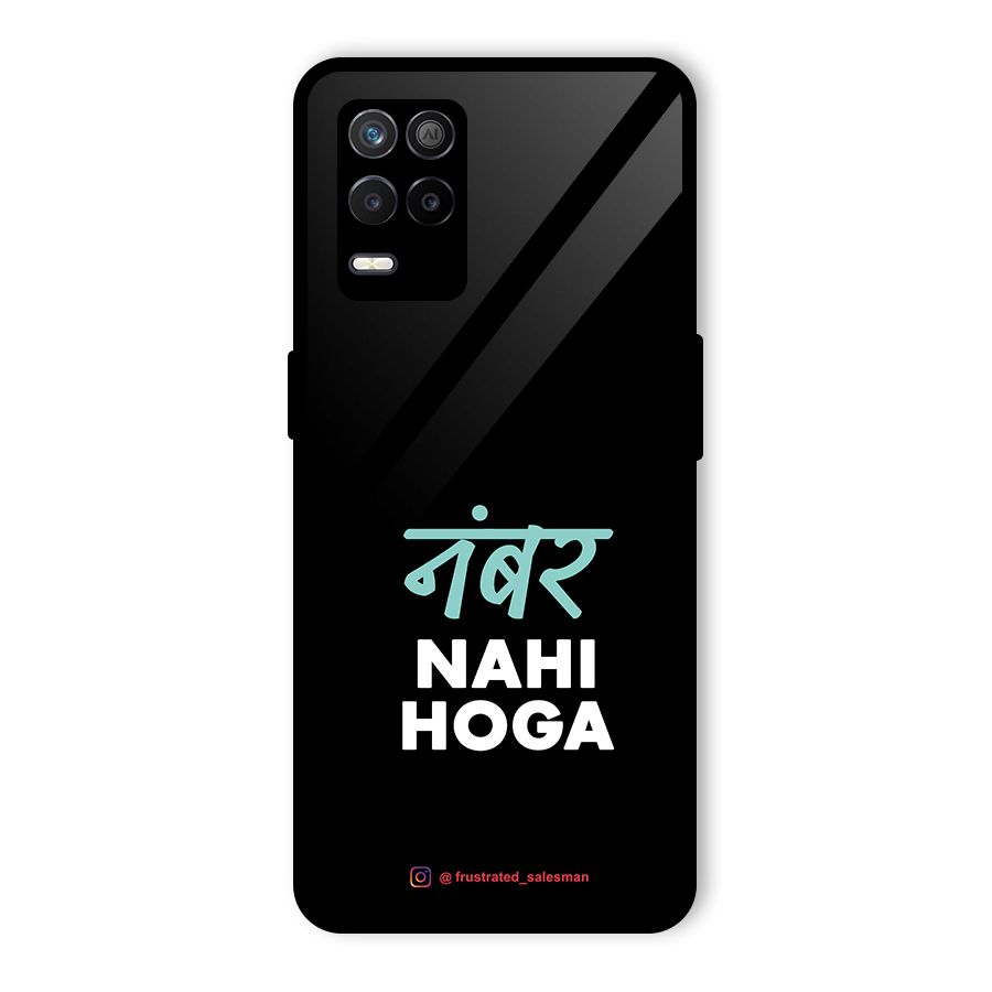 Number Nahi Hoga Black Glass Back Case for Realme 9 5G