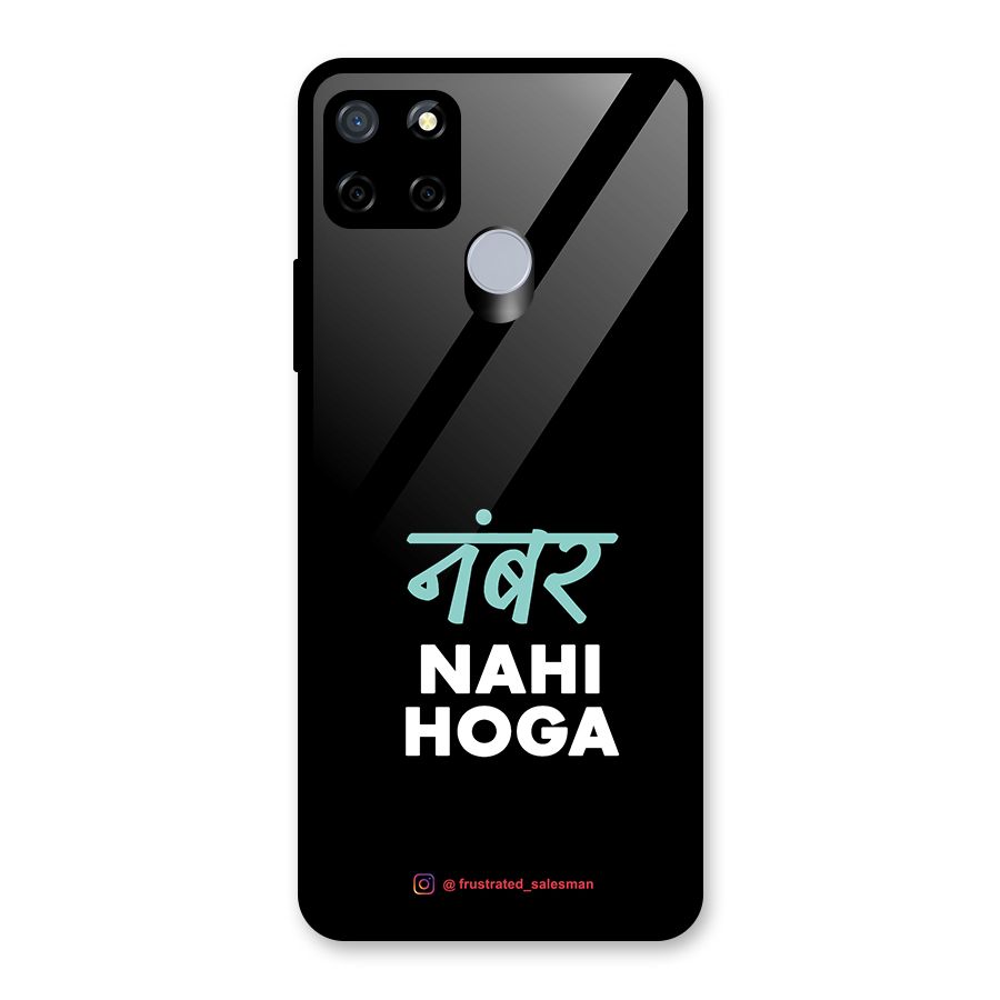 Number Nahi Hoga Black Glass Back Case for Realme Narzo 20