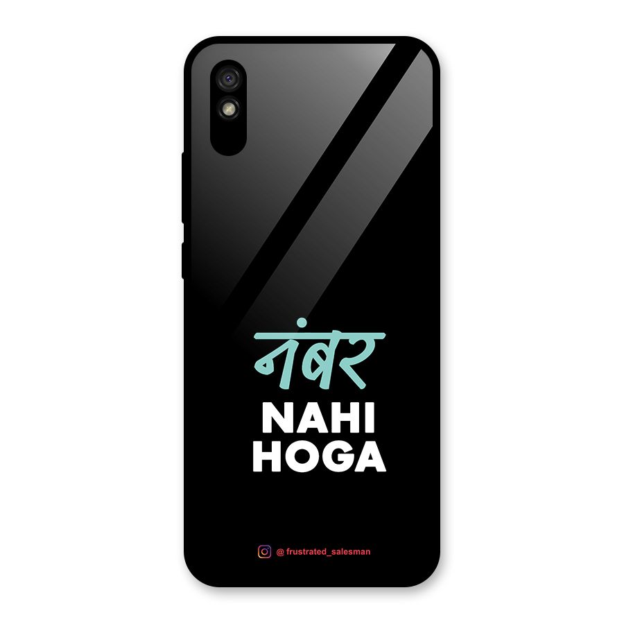 Number Nahi Hoga Black Glass Back Case for Redmi 9i