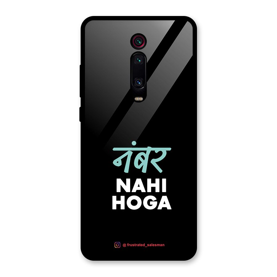 Number Nahi Hoga Black Glass Back Case for Redmi K20 Pro