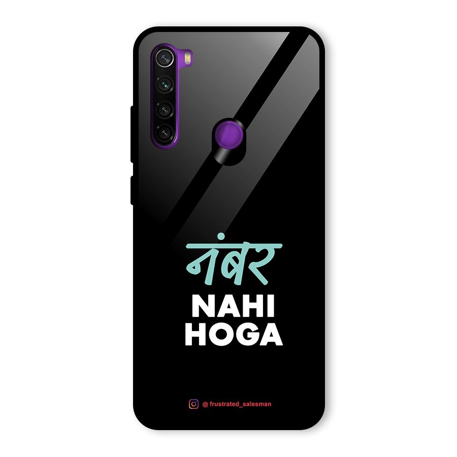 Number Nahi Hoga Black Glass Back Case for Redmi Note 8