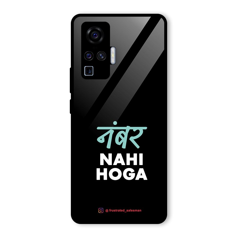 Number Nahi Hoga Black Glass Back Case for Vivo X50 Pro