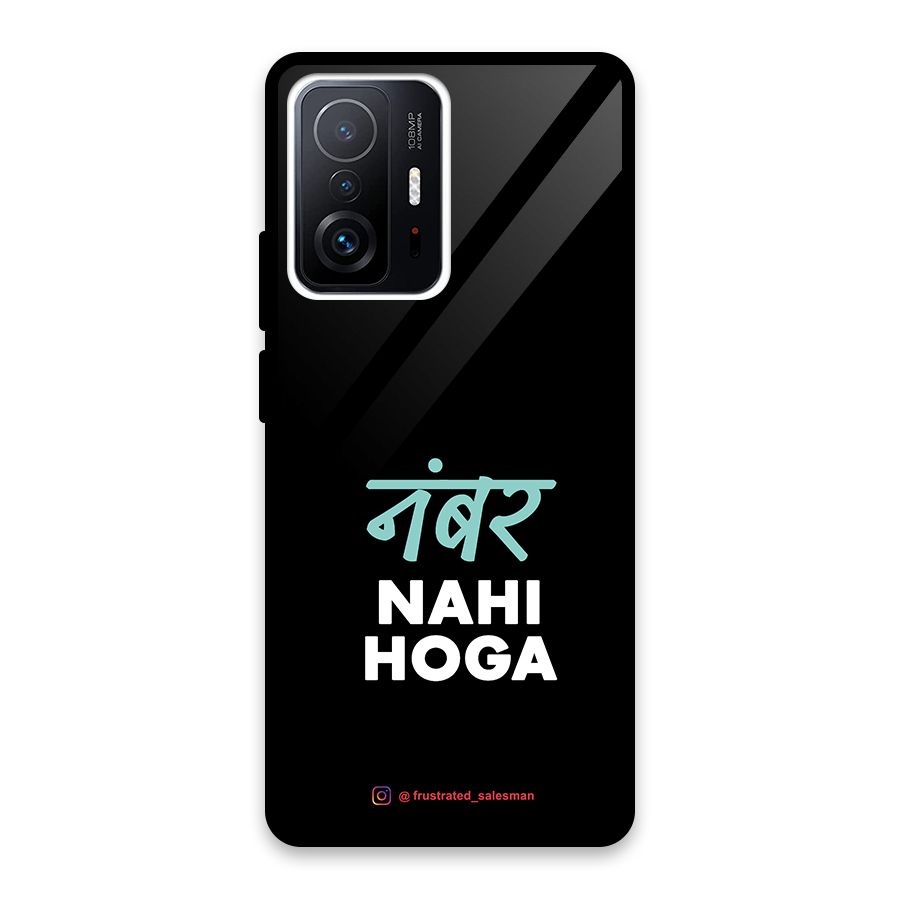 Number Nahi Hoga Black Glass Back Case for Xiaomi 11T Pro