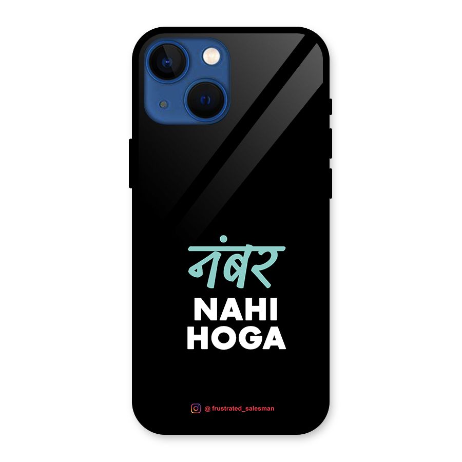 Number Nahi Hoga Black Glass Back Case for iPhone 13 Mini