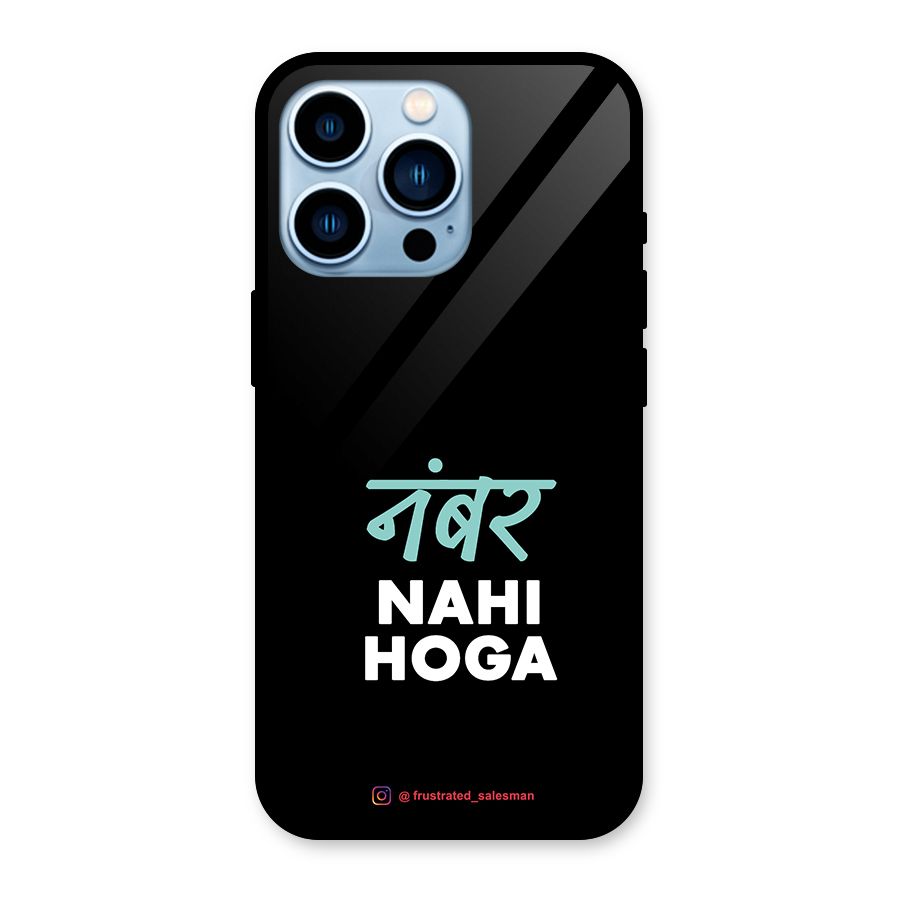 Number Nahi Hoga Black Glass Back Case for iPhone 13 Pro