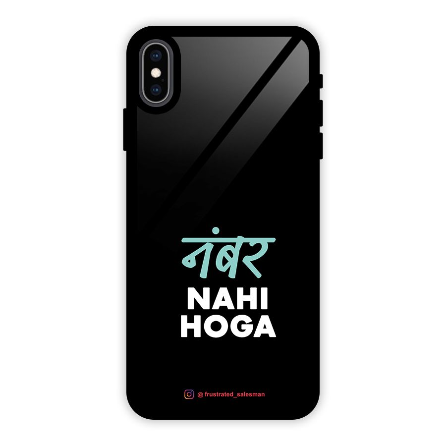 Number Nahi Hoga Black Glass Back Case for iPhone XS Max