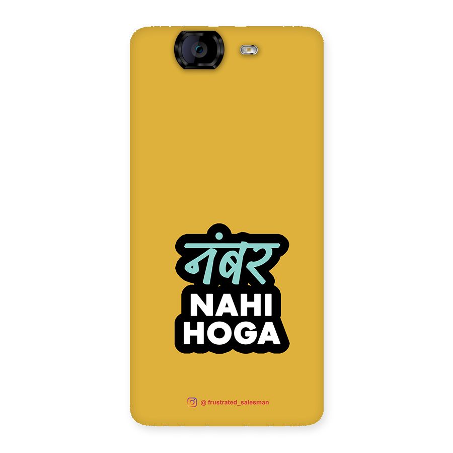 Number Nahi Hoga Mustard Yellow Back Case for Canvas Knight A350