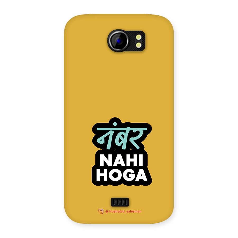 Number Nahi Hoga Mustard Yellow Back Case for Micromax Canvas 2 A110