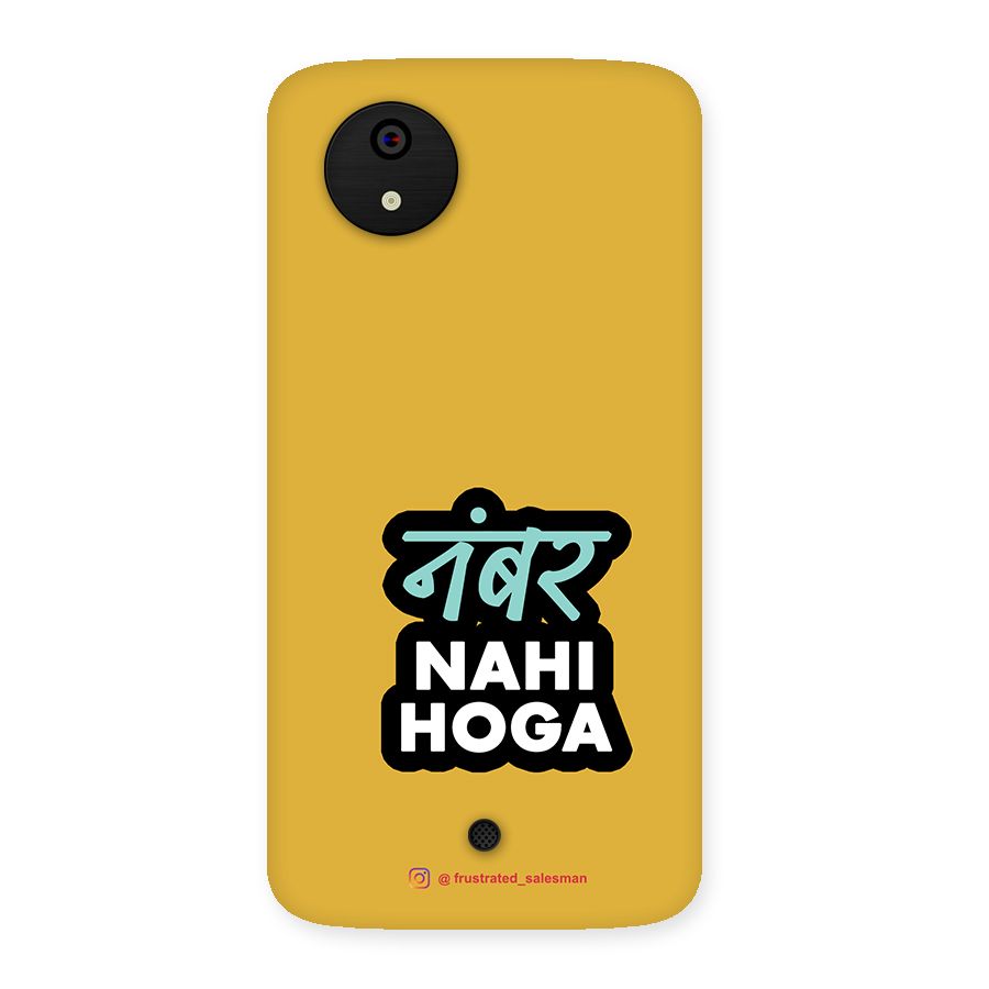 Number Nahi Hoga Mustard Yellow Back Case for Micromax Canvas A1