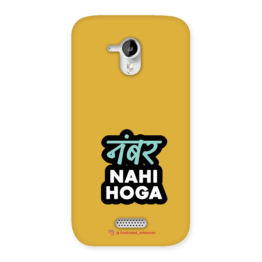 Number Nahi Hoga Mustard Yellow Back Case for Micromax Canvas HD A116