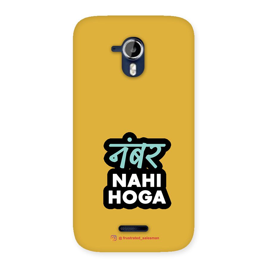Number Nahi Hoga Mustard Yellow Back Case for Micromax Canvas Magnus A117