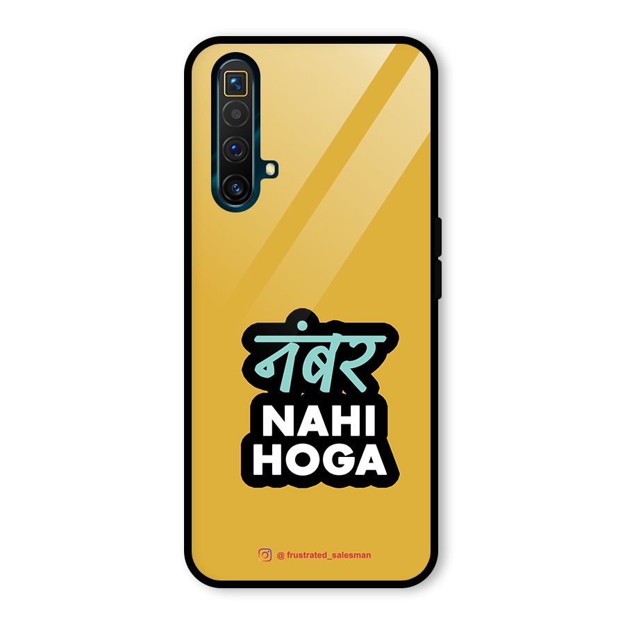 Number Nahi Hoga Mustard Yellow Glass Back Case for Realme X3