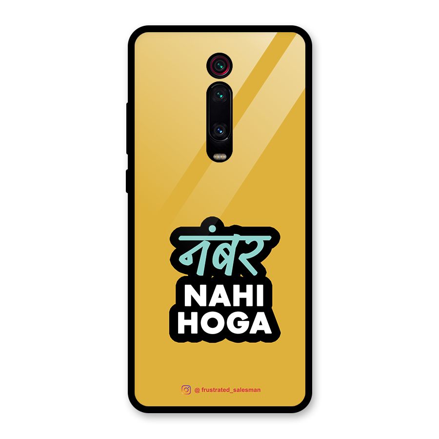Number Nahi Hoga Mustard Yellow Glass Back Case for Redmi K20