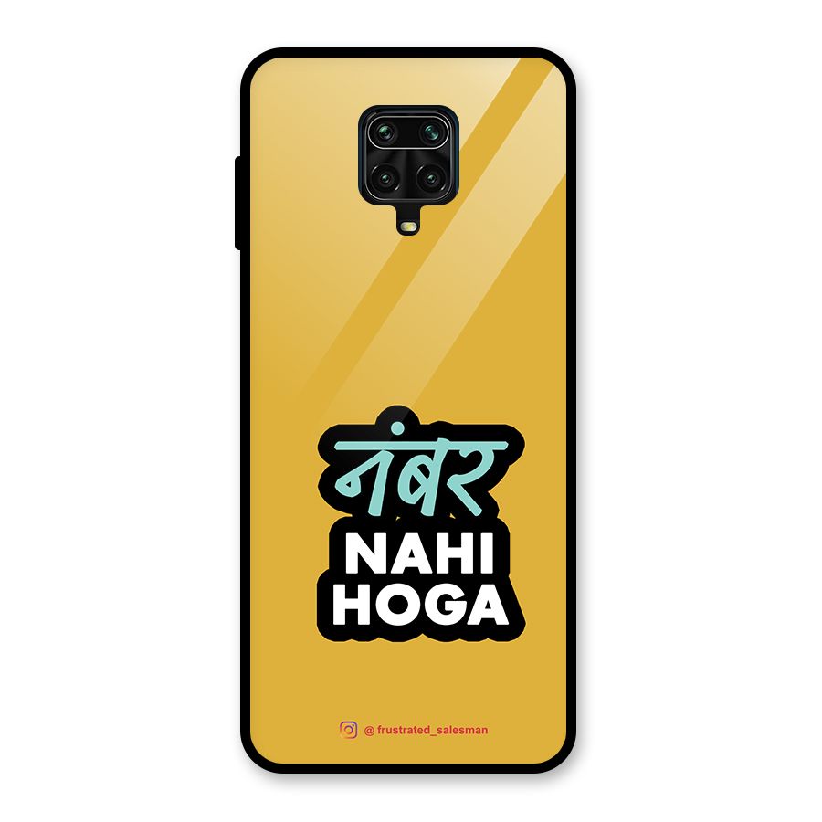 Number Nahi Hoga Mustard Yellow Glass Back Case for Redmi Note 9 Pro Max