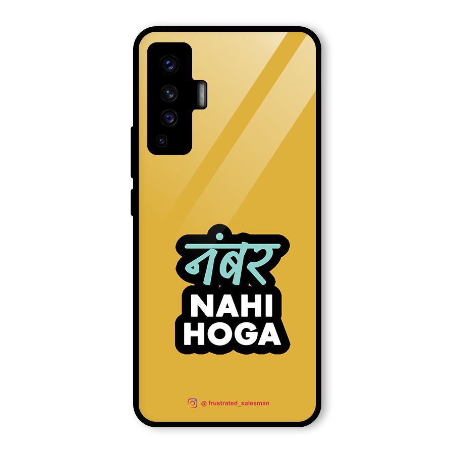 Number Nahi Hoga Mustard Yellow Glass Back Case for Vivo X50