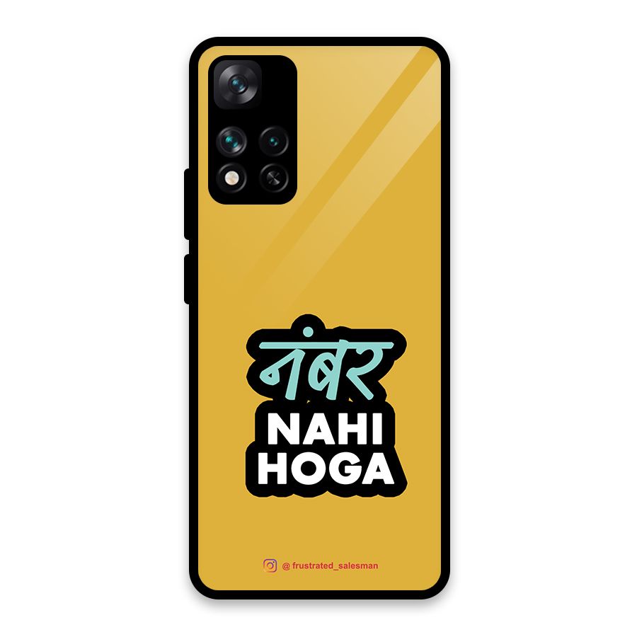 Number Nahi Hoga Mustard Yellow Glass Back Case for Xiaomi 11i HyperCharge 5G