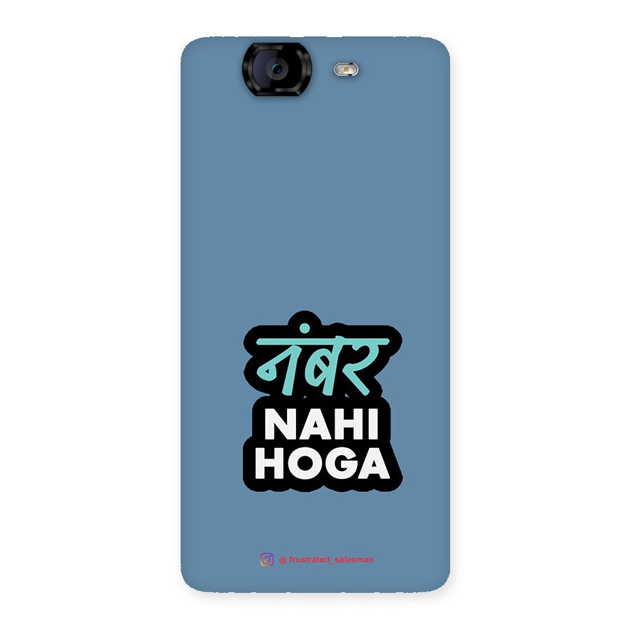 Number Nahi Hoga SteelBlue Back Case for Canvas Knight A350