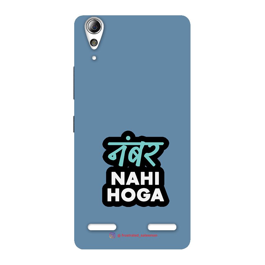Number Nahi Hoga SteelBlue Back Case for Lenovo A6000 Plus
