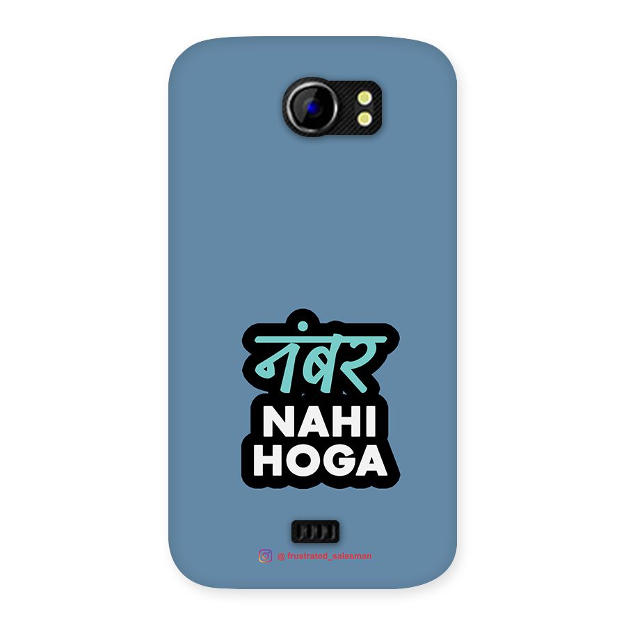 Number Nahi Hoga SteelBlue Back Case for Micromax Canvas 2 A110