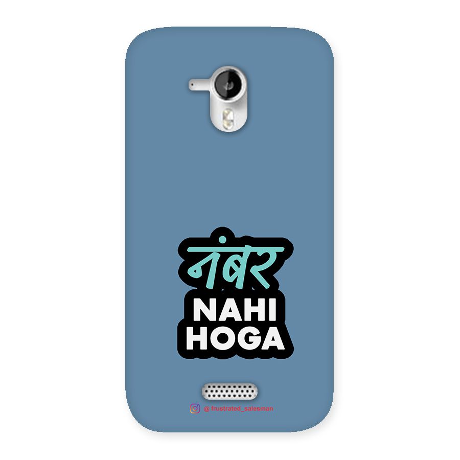 Number Nahi Hoga SteelBlue Back Case for Micromax Canvas HD A116